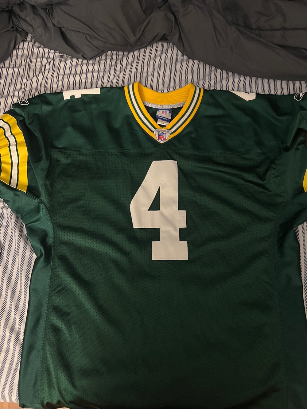 Size 50 on field Packers jersey Brett Favre